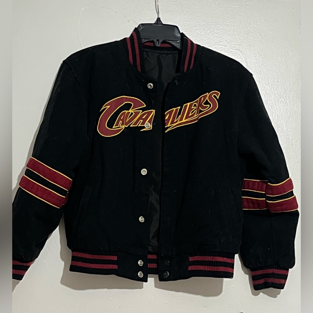 Vintage Cleveland Cavaliers JH Design wool reversible jacket Youth Sz 9-10